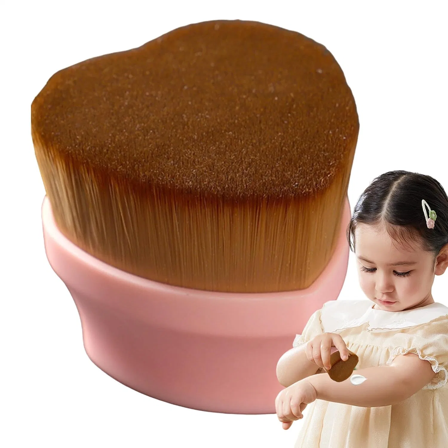 Кисть для нанесения солнцезащитного крема, Generisch, 1 шт, Beige