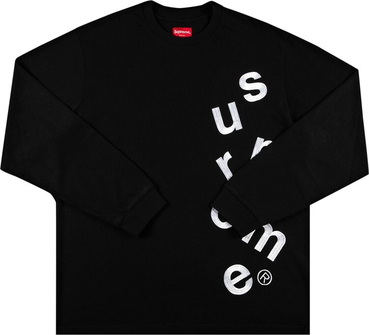 

Лонгслив Supreme Scatter Logo Long-Sleeve Top 'Black', черный