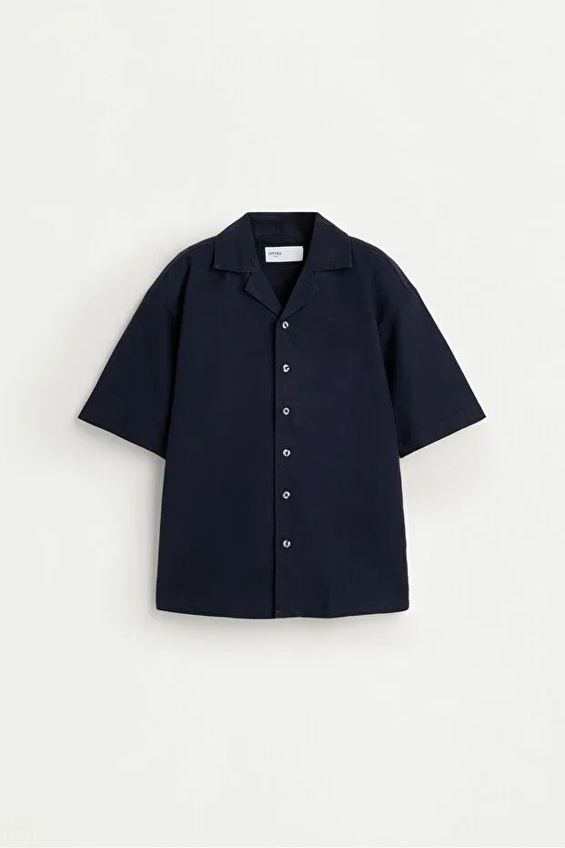 Детская рубашка для мальчиков с коротким рукавом Lefties, Navy Blue