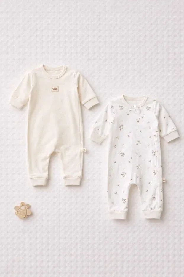 Детский комбинезон с длинным рукавом Pure Cloud Jumpsuit The Nest Kids, Ecru-White
