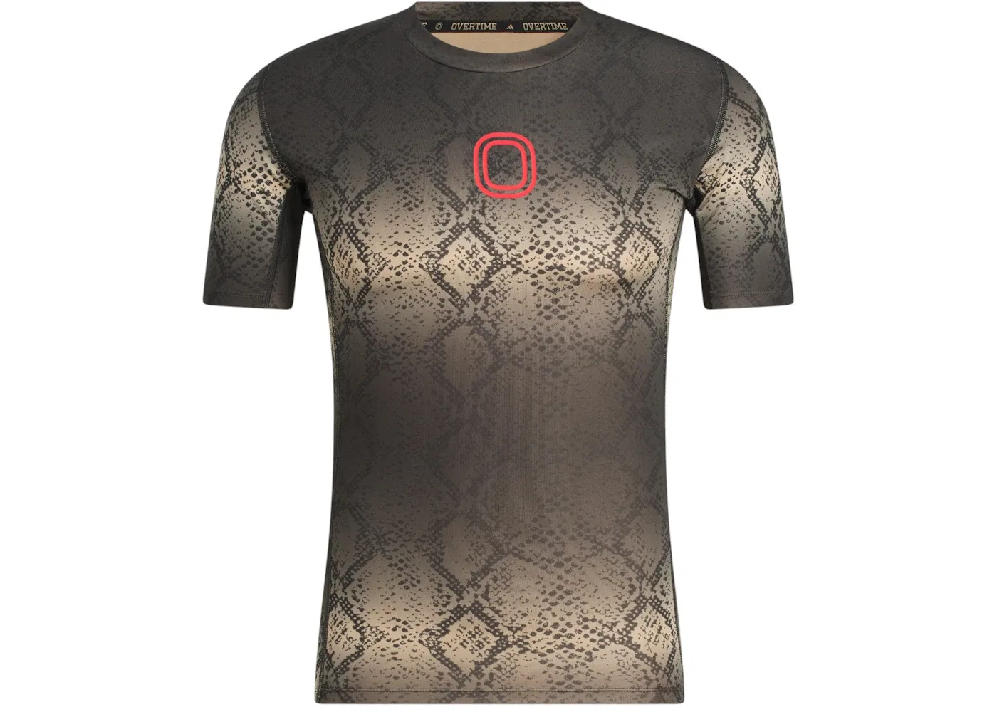 Мужская футболка с принтом Exotic Speed Techfit Adidas, цвет Warm Sandstone Black