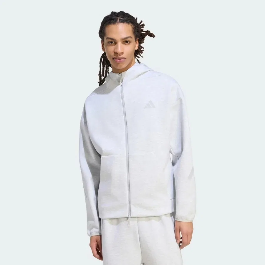 Мужской свитшот с капюшоном и молнией Z.N.E. Full-Zip adidas, Серый