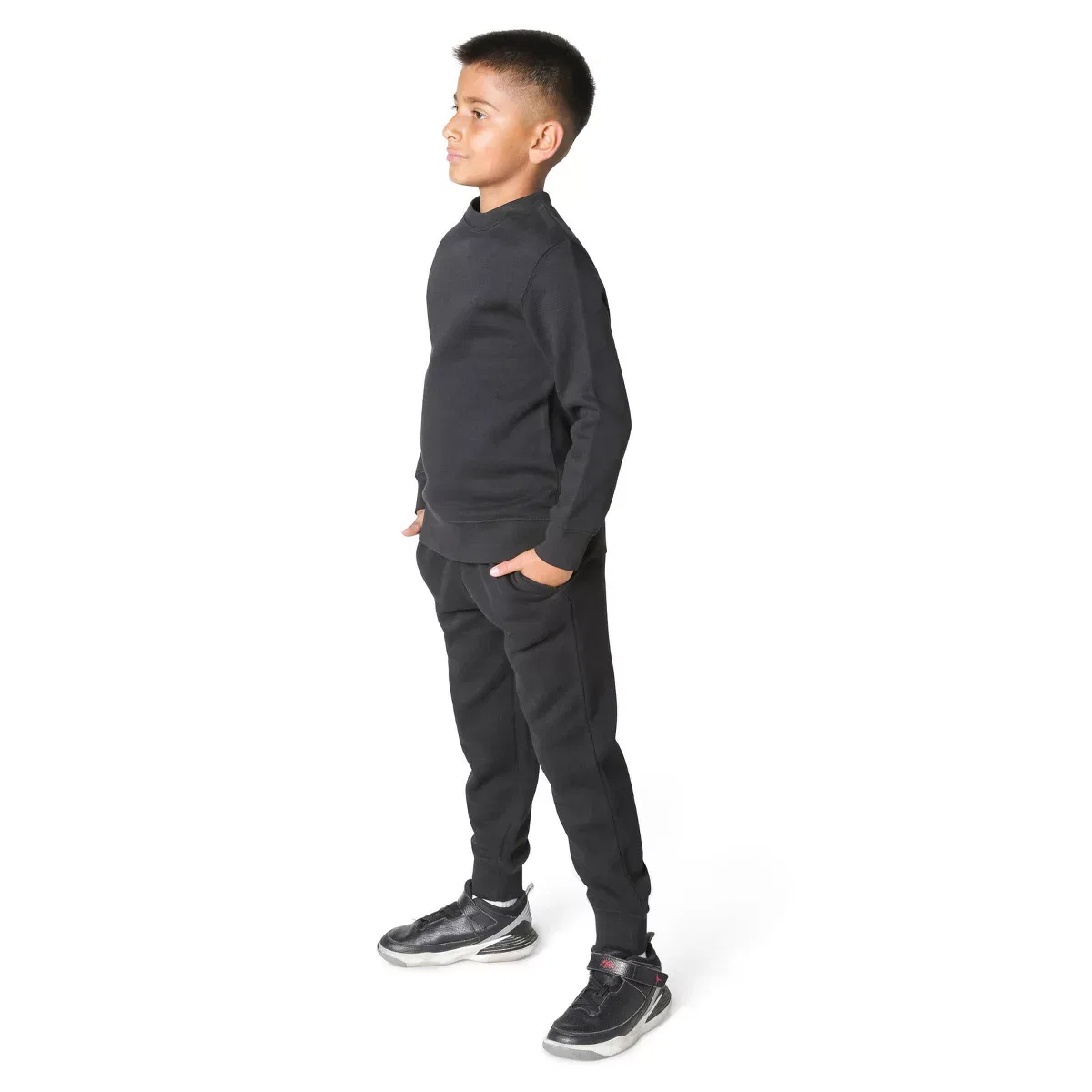 Детское худи из флиса с принтом для мальчиков Everyday Kids, Black — фото 2