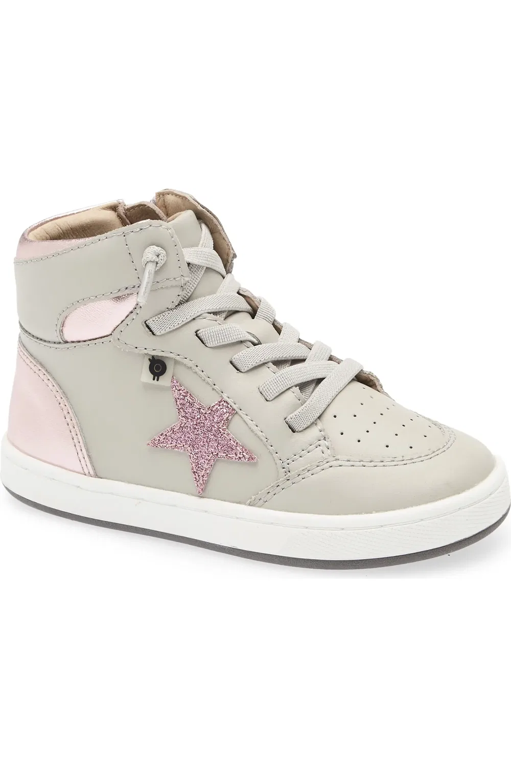 Детские кроссовки высокие водонепроницаемые Starling Metallic Old Soles, Gris/Pink Frost/Glam Pink