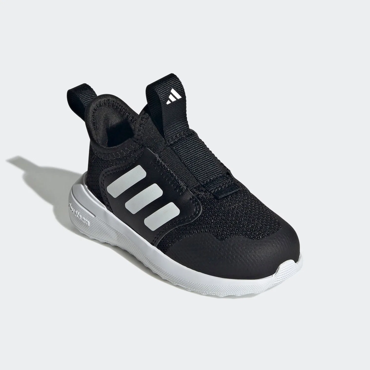 Детские слипоны-кроссовки Cloudfoam Adidas Sportswear, Core Black/Ftwr White/Core Black