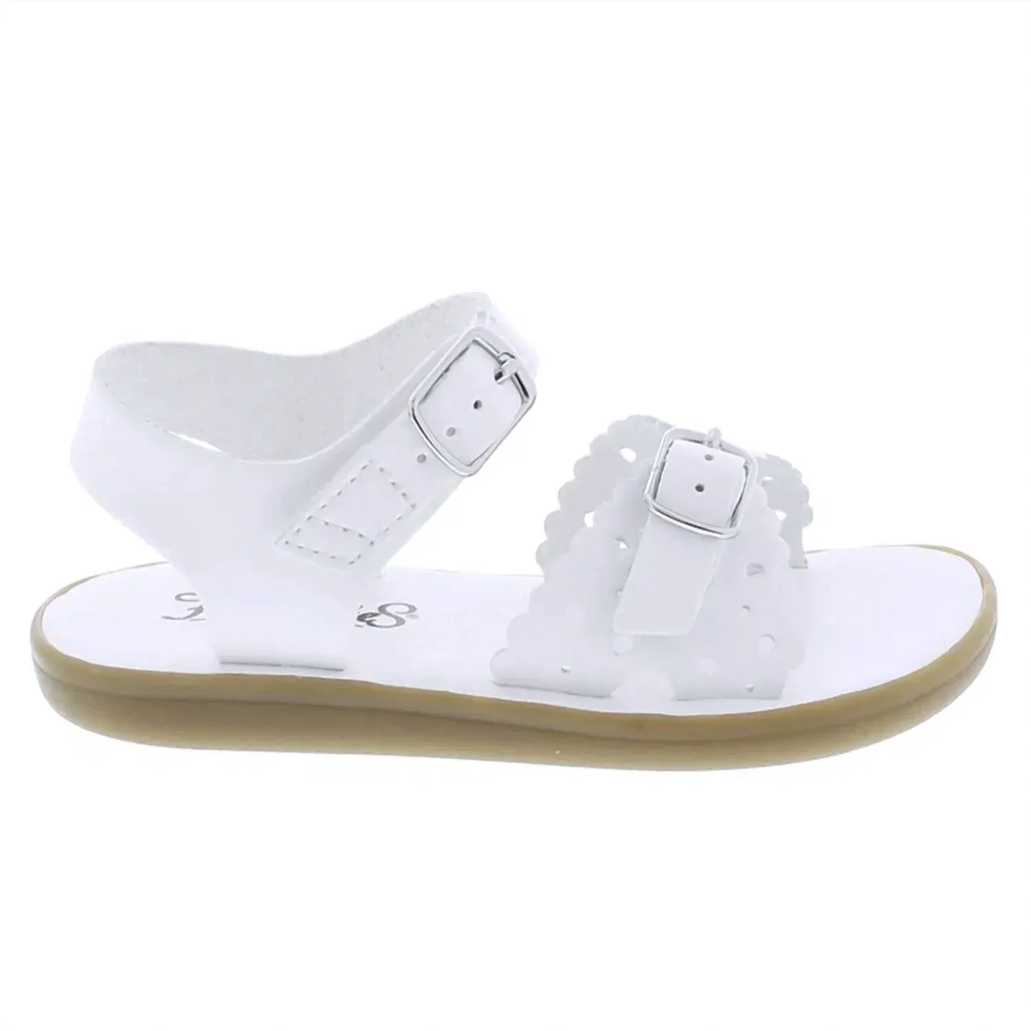 Детские сандалии для девочек с открытым носом Ariel Footmates, White — фото 2