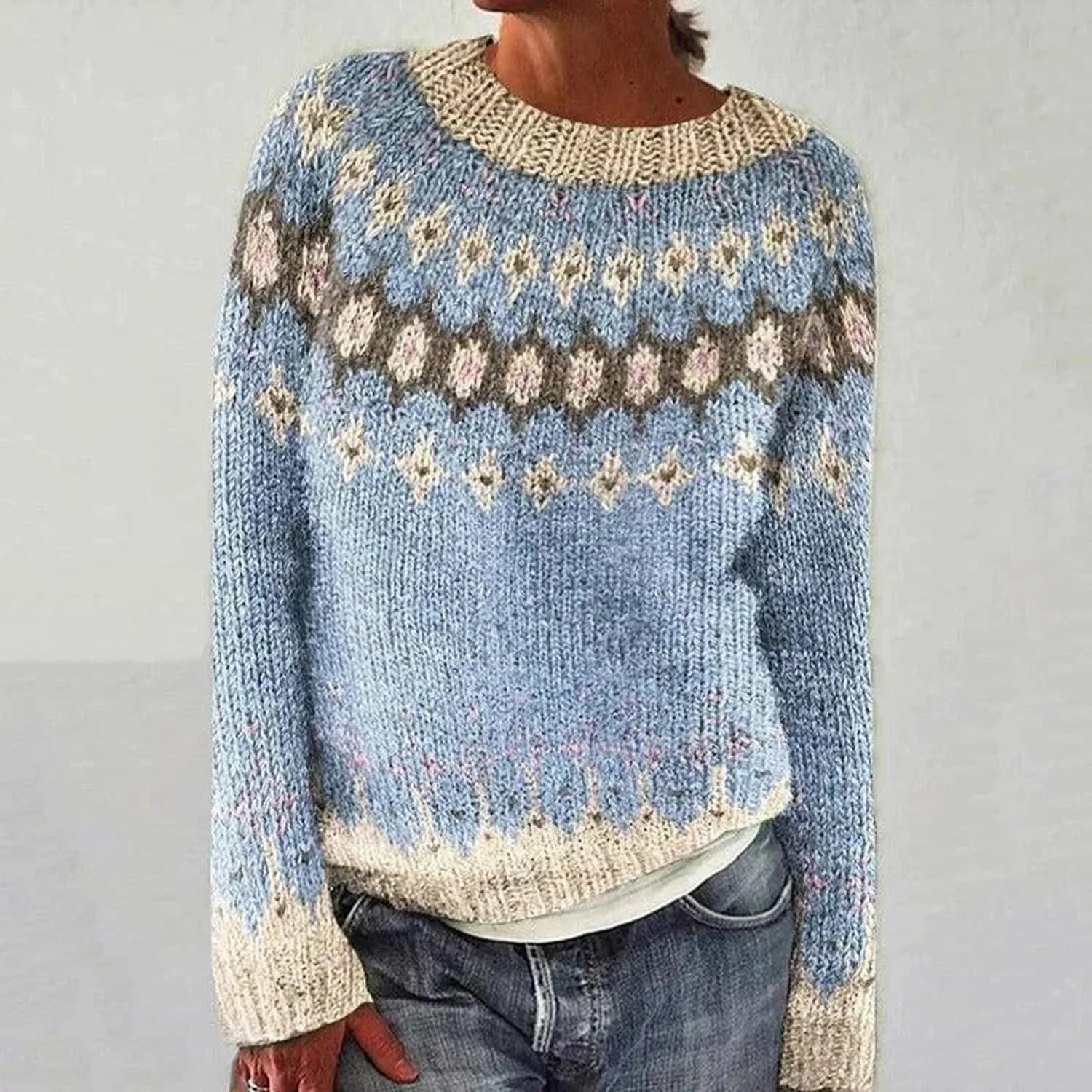 Женский свитер с капюшоном Icelandic Women Sweater, Azure — фото 2