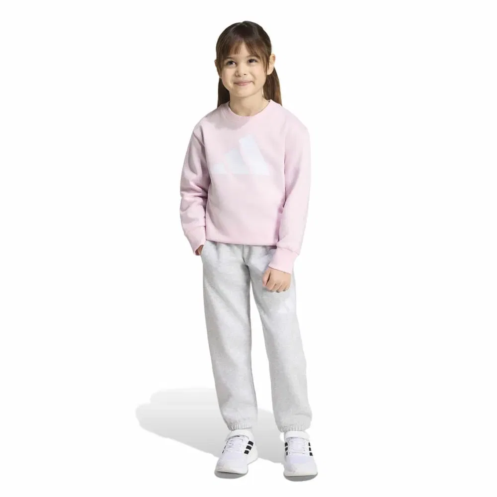 Детский спортивный комплект для девочек с логотипом Adidas Essentials Joggers, Pink