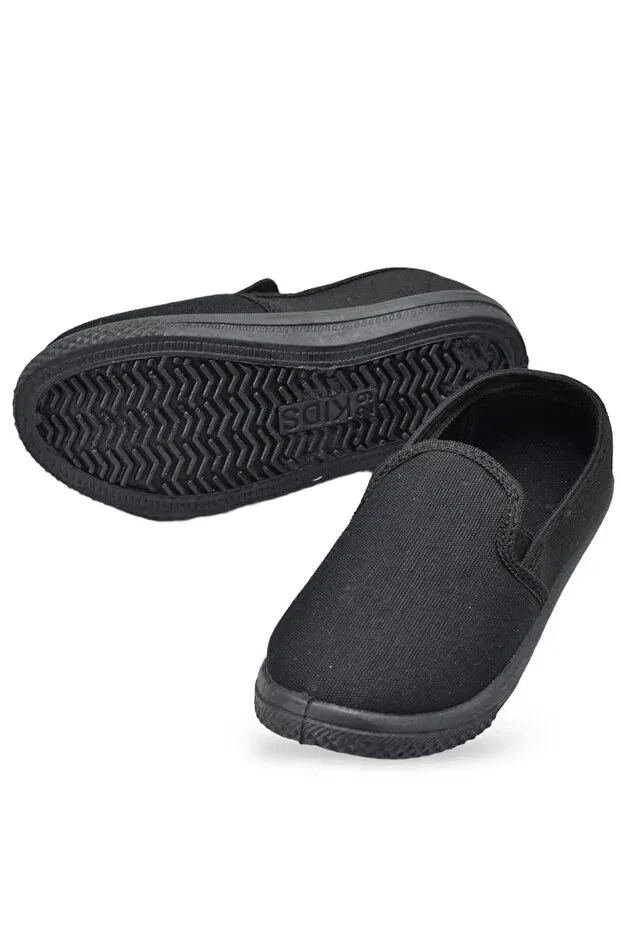 Детские спортивные туфли для девочек льняные Sportswear Ispartalilar, Black — фото 2