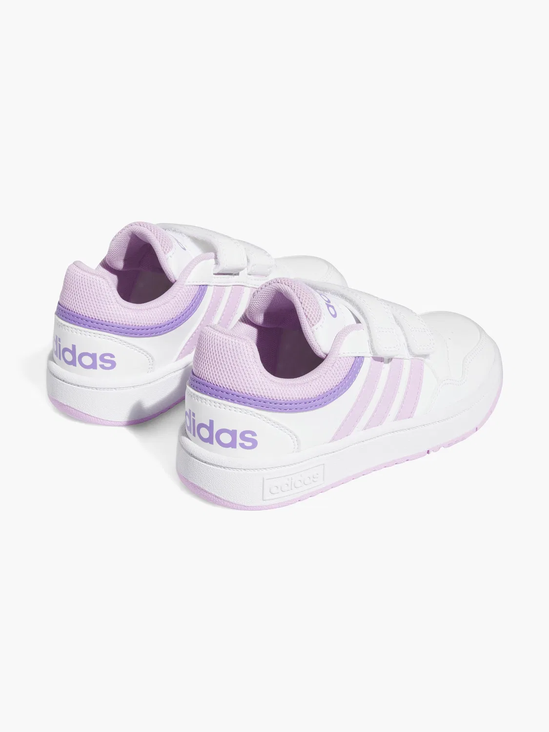 Детские кроссовки на липучках Adidas Hoops 3.0 CF C, белый — фото 4