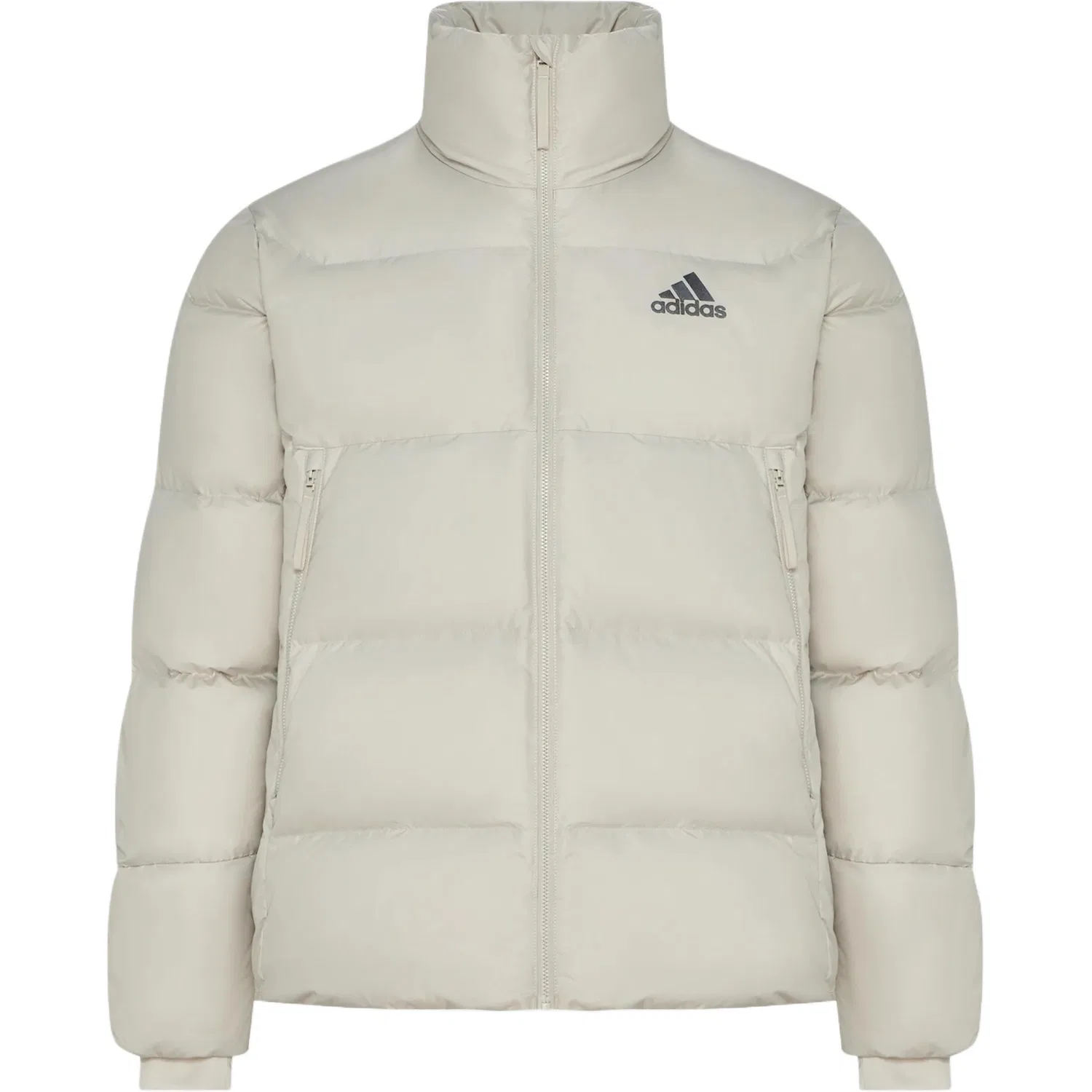 Мужская куртка пуховая с воротником-стойкой Baffle Down Adidas, Bauxite Brown/Black
