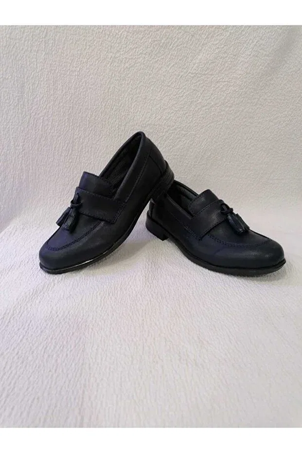 Детские туфли для мальчиков с ортопедической подошвой Glam Özgür Kids, Navy Blue — фото 2