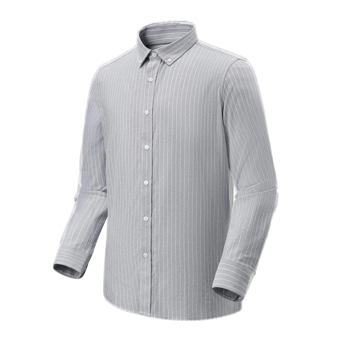Детская рубашка с длинным рукавом из хлопка Red Bean, S5 Wide Striped Gray