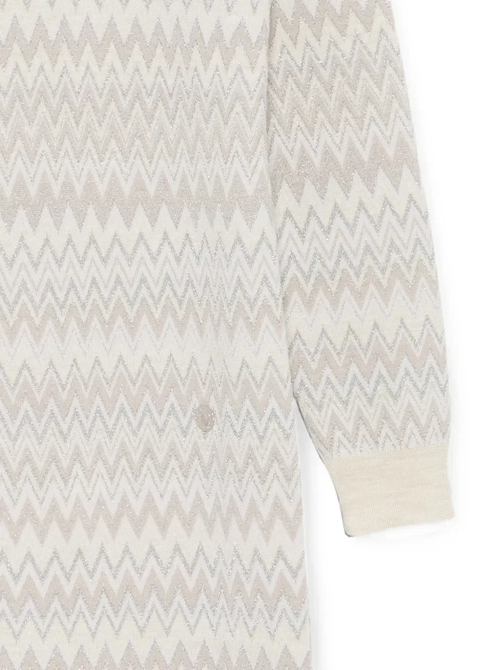 Платье с длинными рукавами Missoni Kids, бежевый — фото 3