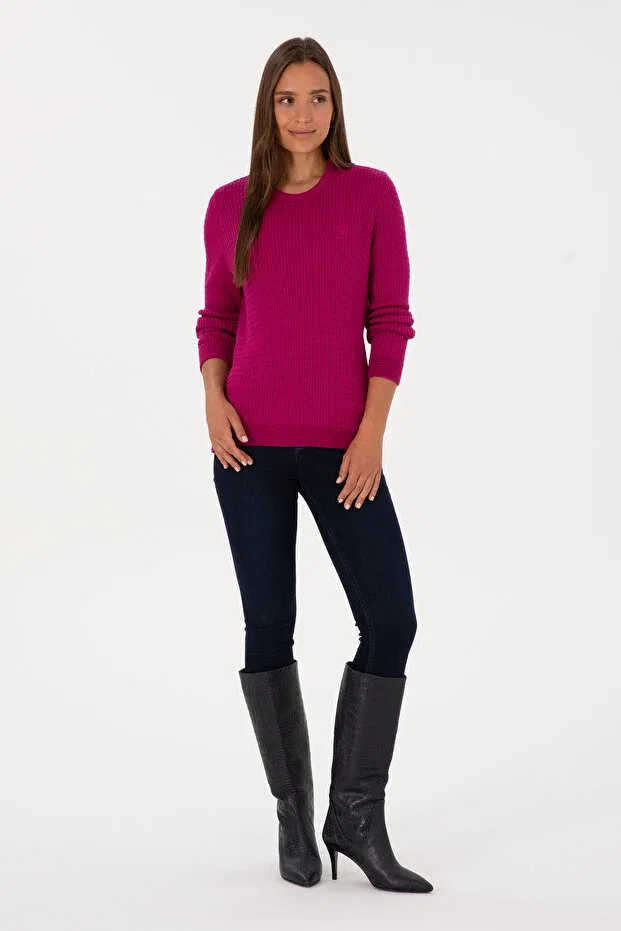 Женский свитер с длинным рукавом U.S. Polo Assn., Pink — фото 4