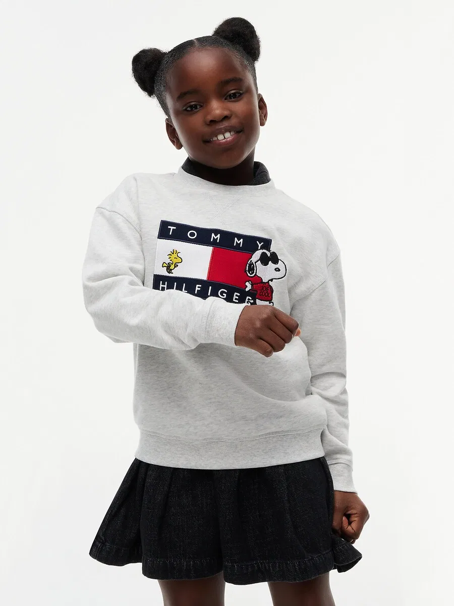 Толстовка TOMMY HILFIGER 'Peanuts' светло-серого цвета — фото 4