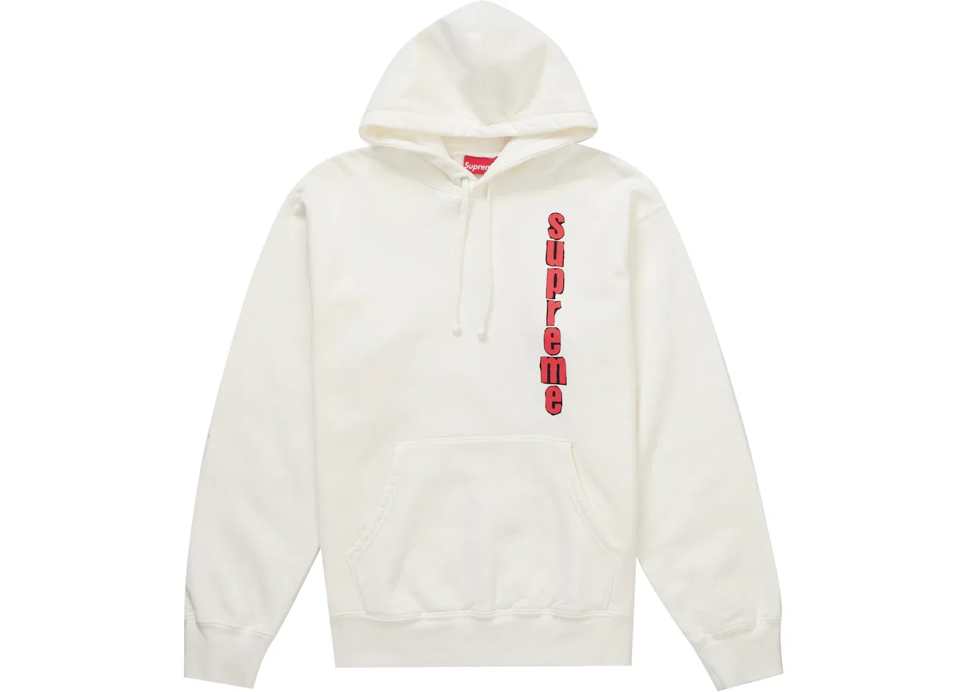 Мужской худи с инвертированным принтом Supreme Hooded Sweatshirt, White — фото 2