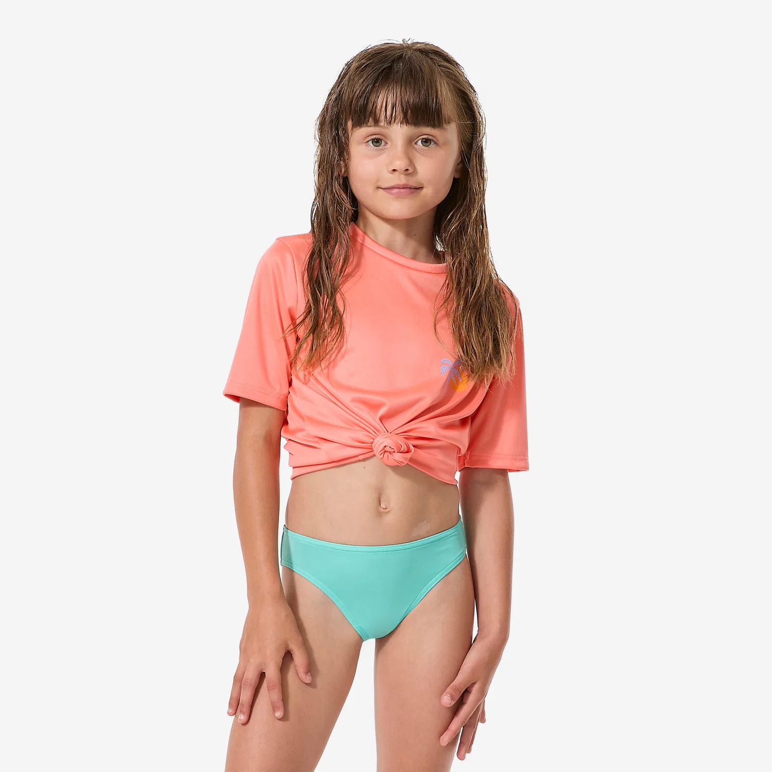 Детские плавки бикини для девочек Lagunengrun, Decathlon, Цвет Lagunengrun — фото 2