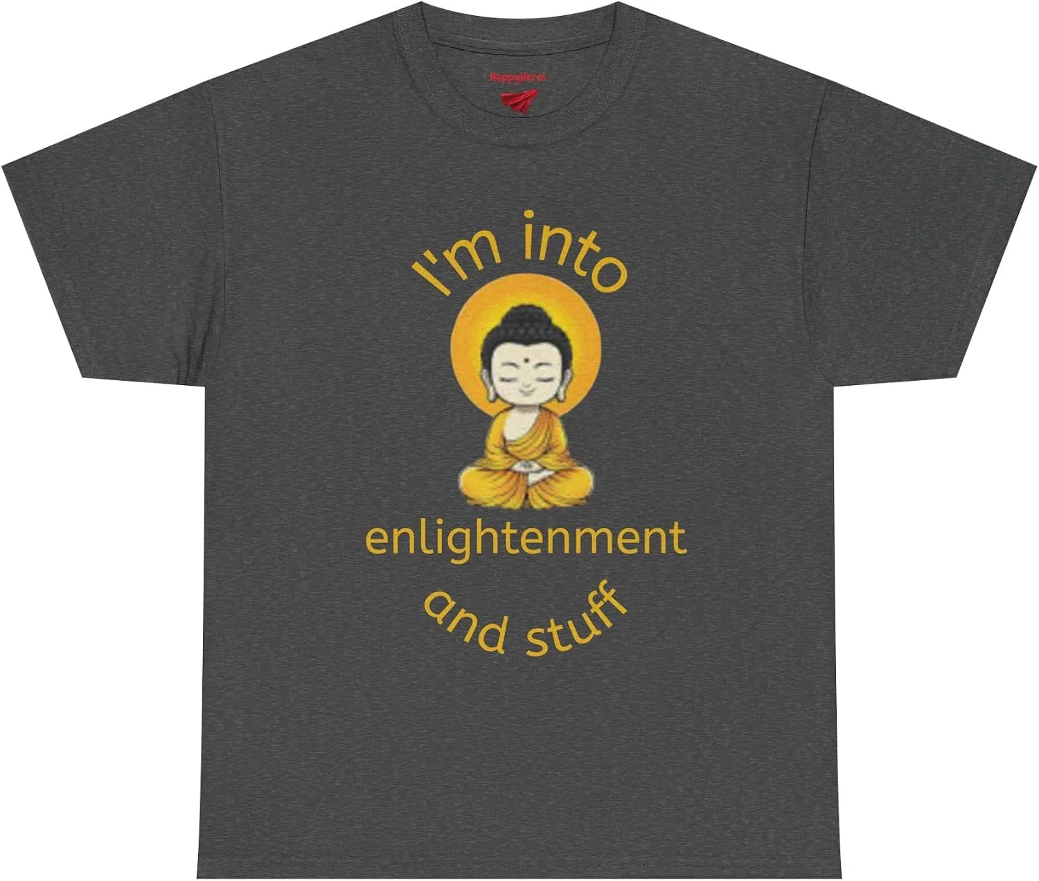 Женская футболка с принтом I'm into Enlightenment, тёмно-серый меланж