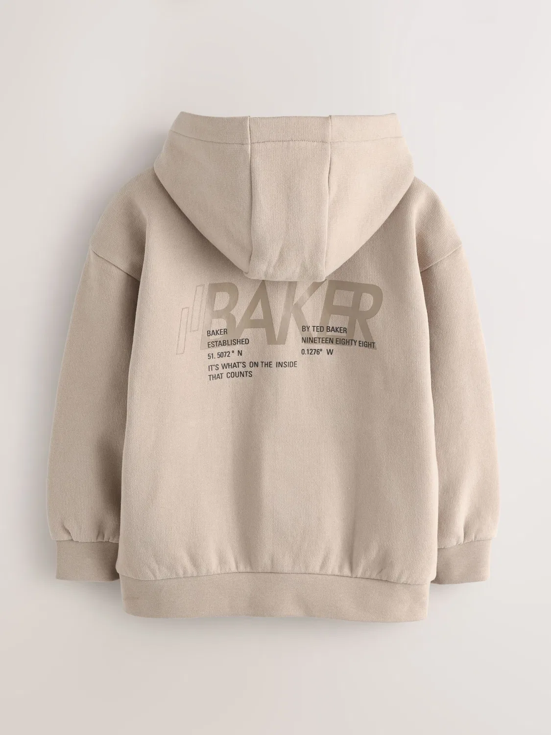 Худи на молнии Baker by Ted Baker, серо-бежевый — фото 2