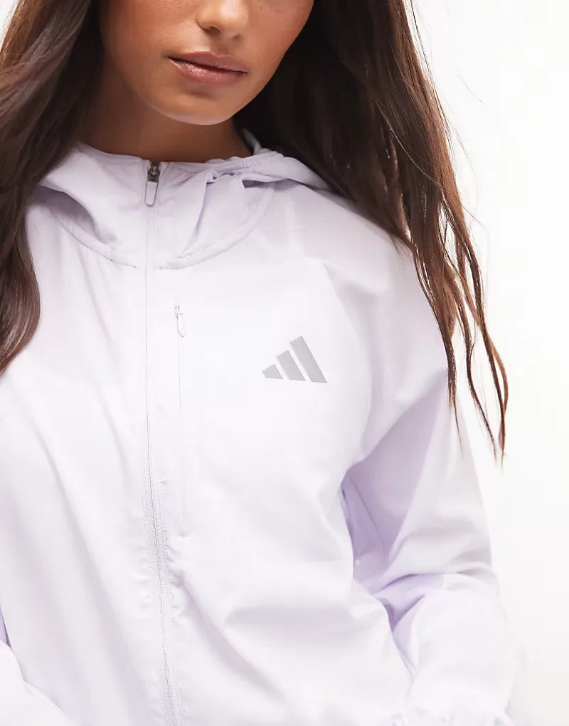 Беговая куртка Adidas Essentials фиолетового — фото 3