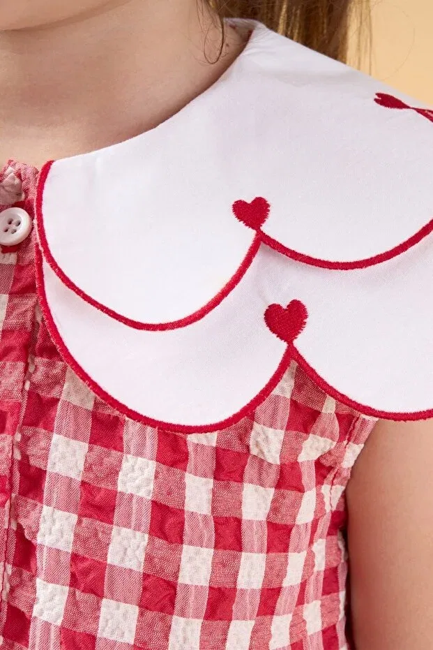 Детское платье для девочек с принтом Livia Baby Girl Banamio, Red — фото 4