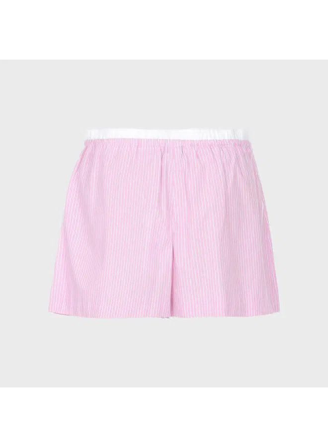Шорты с цветными блоками Zara, белый/лиловый — фото 3