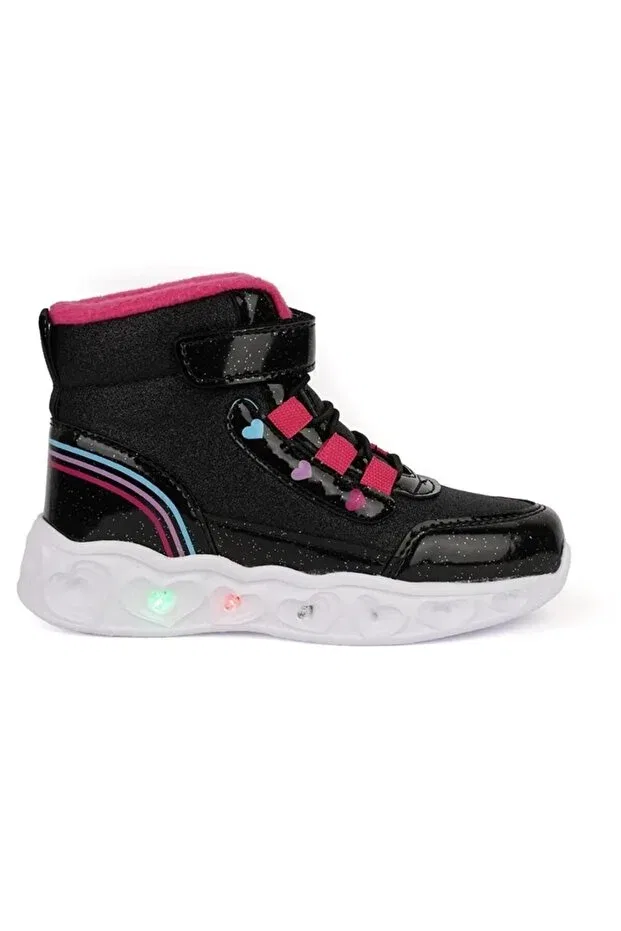 Детские ботинки для девочек с подсветкой Cool, Black