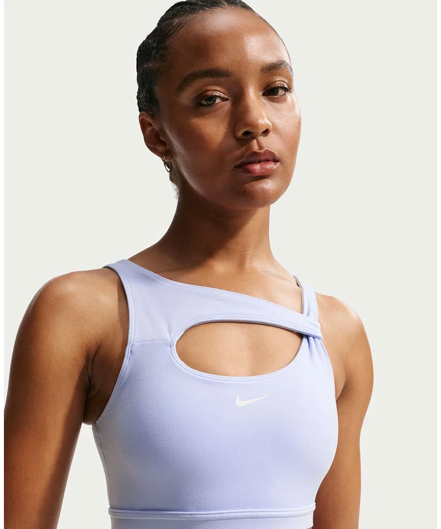 Спортивный бюстгальтер Nike One с средней поддержкой, с чашками, Hydrogen Blue/White