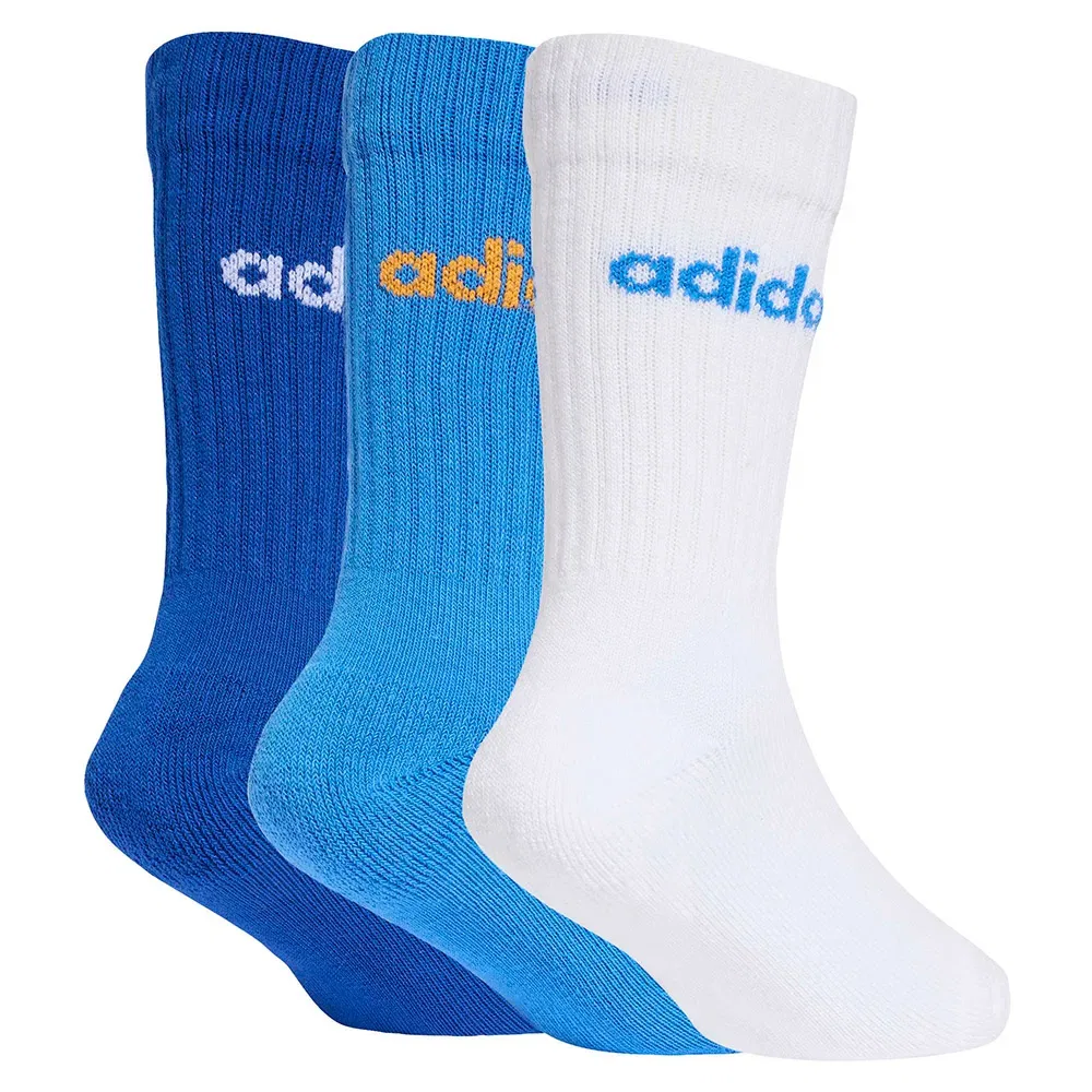 Носки Adidas Linear crew 3 штуки, белый — фото 2