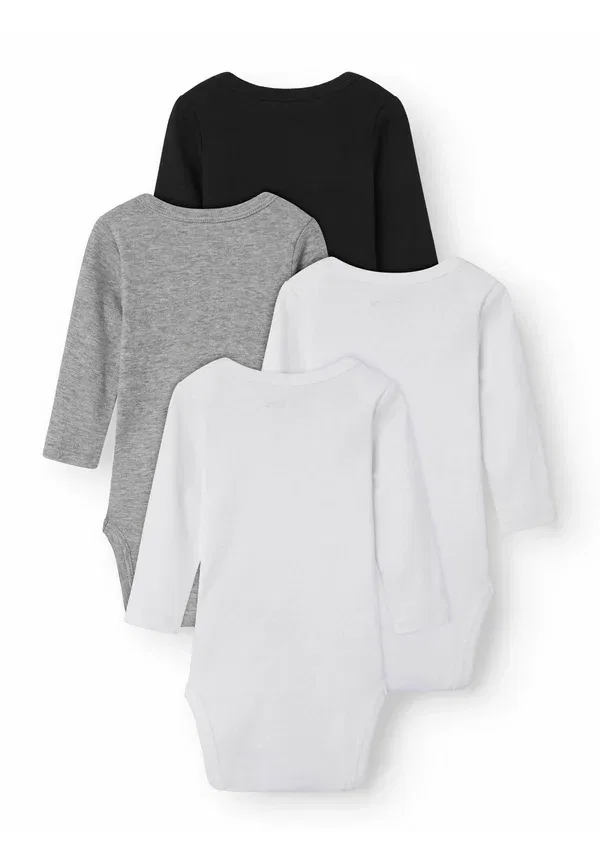 Комплект боди из хлопка Long Sleeved Two Soon, черный — фото 4