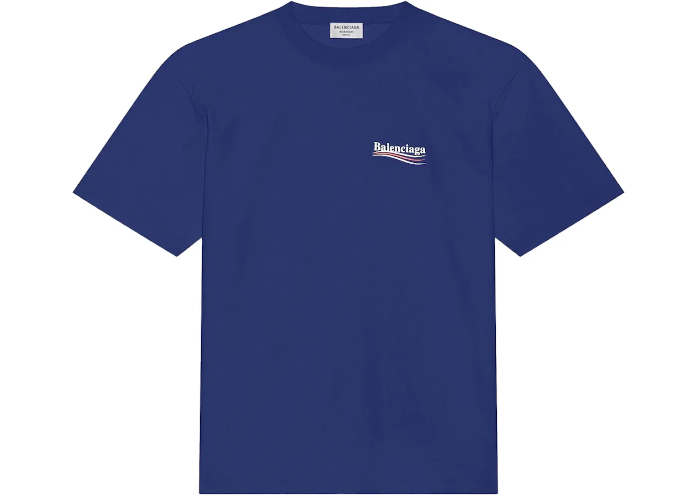 Мужская футболка с принтом Political Campaign Balenciaga, Pacific Blue/White