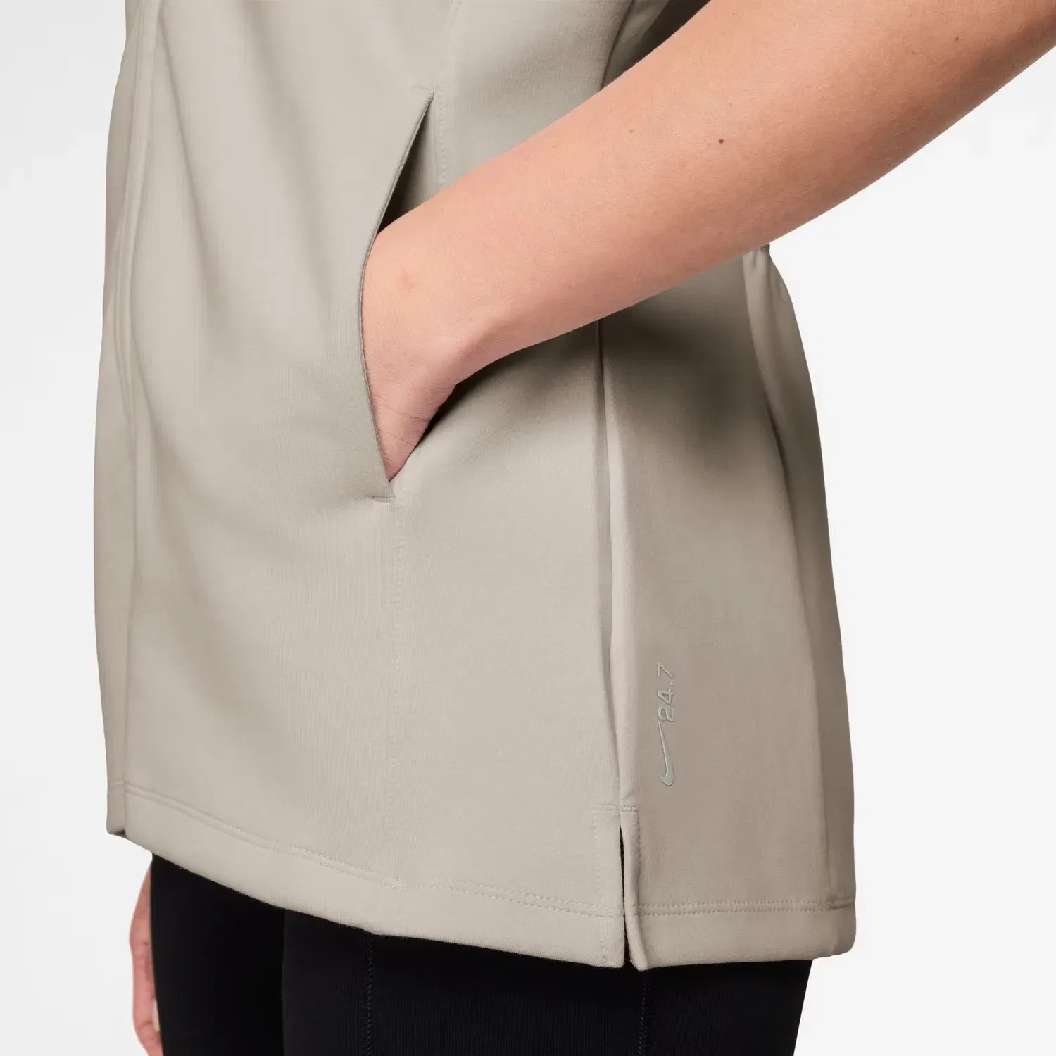 Женская туника Nike ImpossiblySoft Fz Tunic, Marrón — фото 3