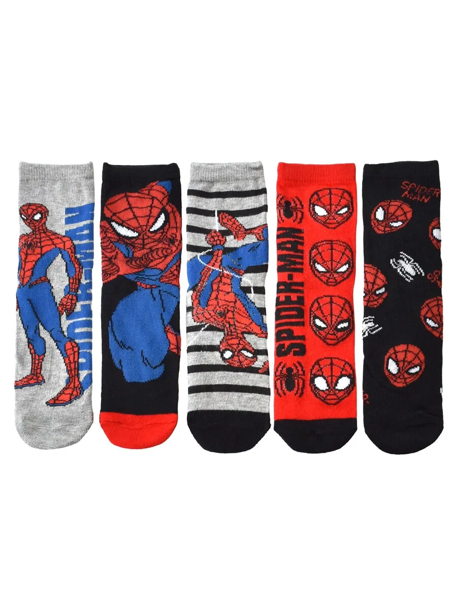 Носки с изображением Человека-паука и надписью "Marvel" разных цветов SPIDERMAN — фото 2