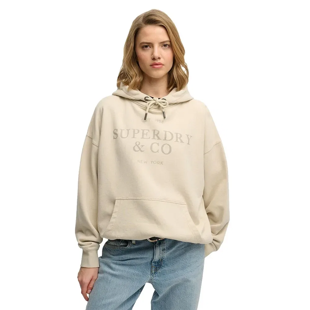 Худи Superdry Luxe Casual Relaxed, бежевый