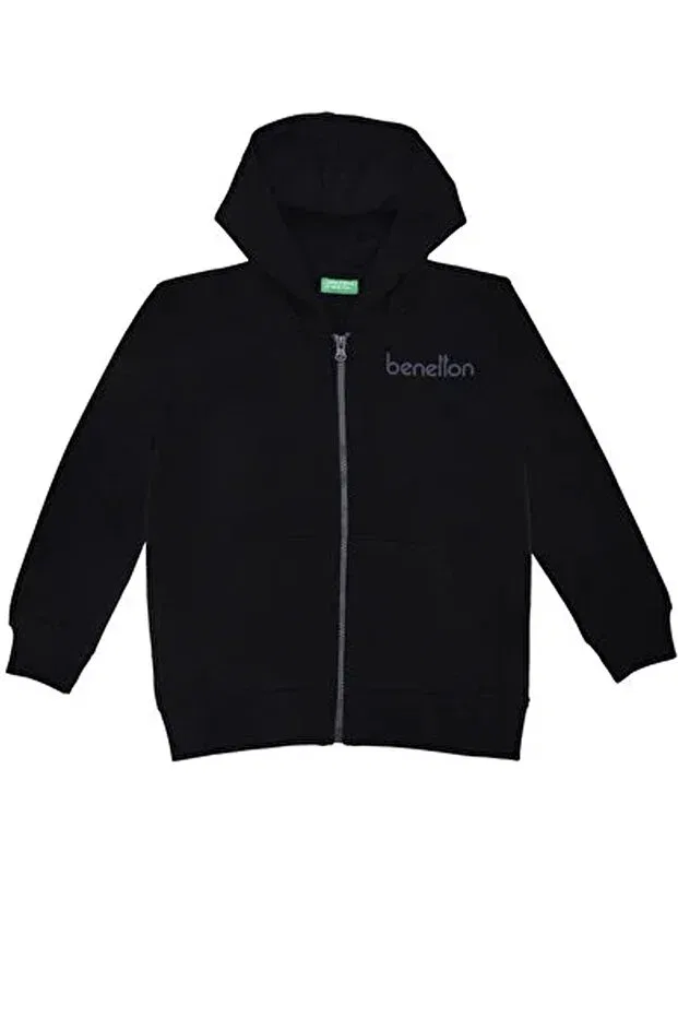 Детская толстовка для девочек с графическим принтом Sportswear Benetton, Black