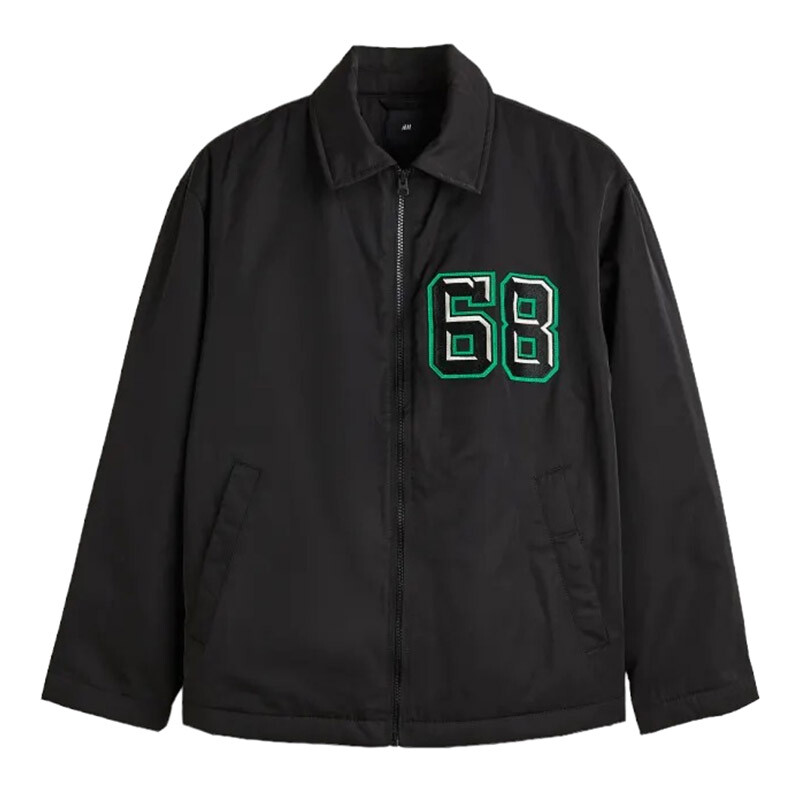 

Куртка H&M 68 Regular Fit Padded Baseball, черный