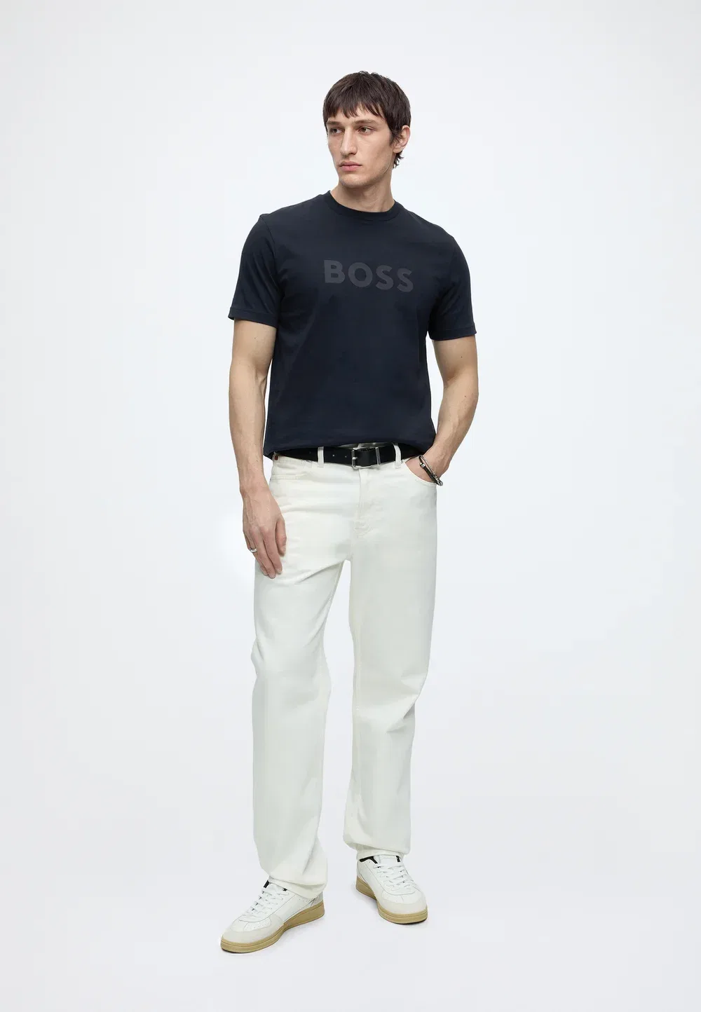 Te logo - базовая футболка Boss, Dark Blue — фото 2