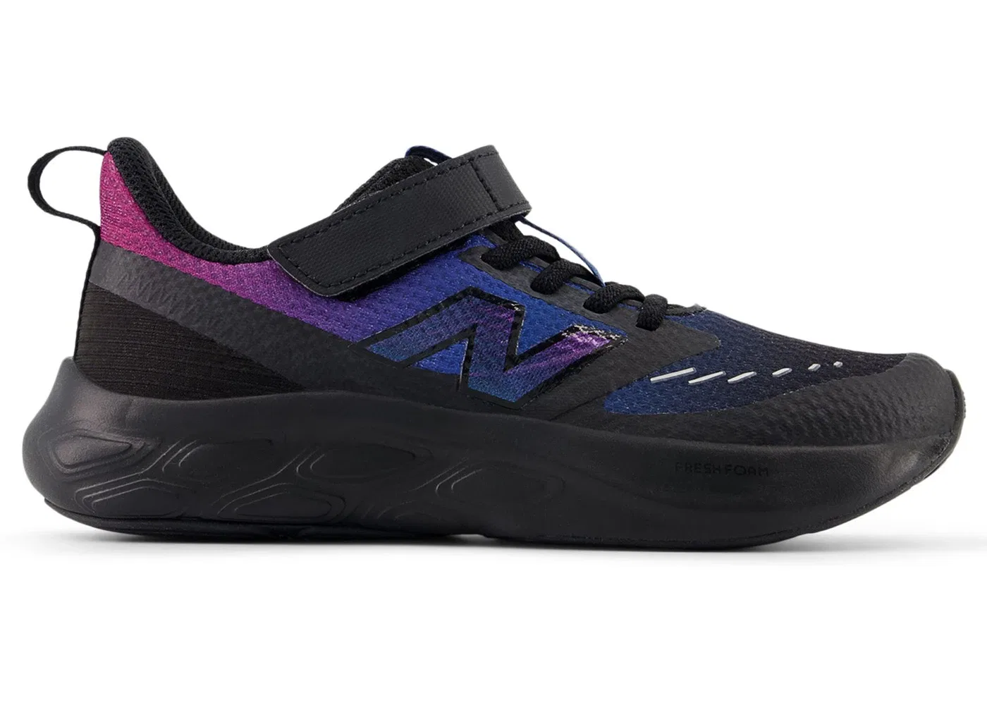 Детские кроссовки для мальчиков с бунге-шнуровкой New Balance Fresh Foam 625 Bungee Lace, Black Blue Agate