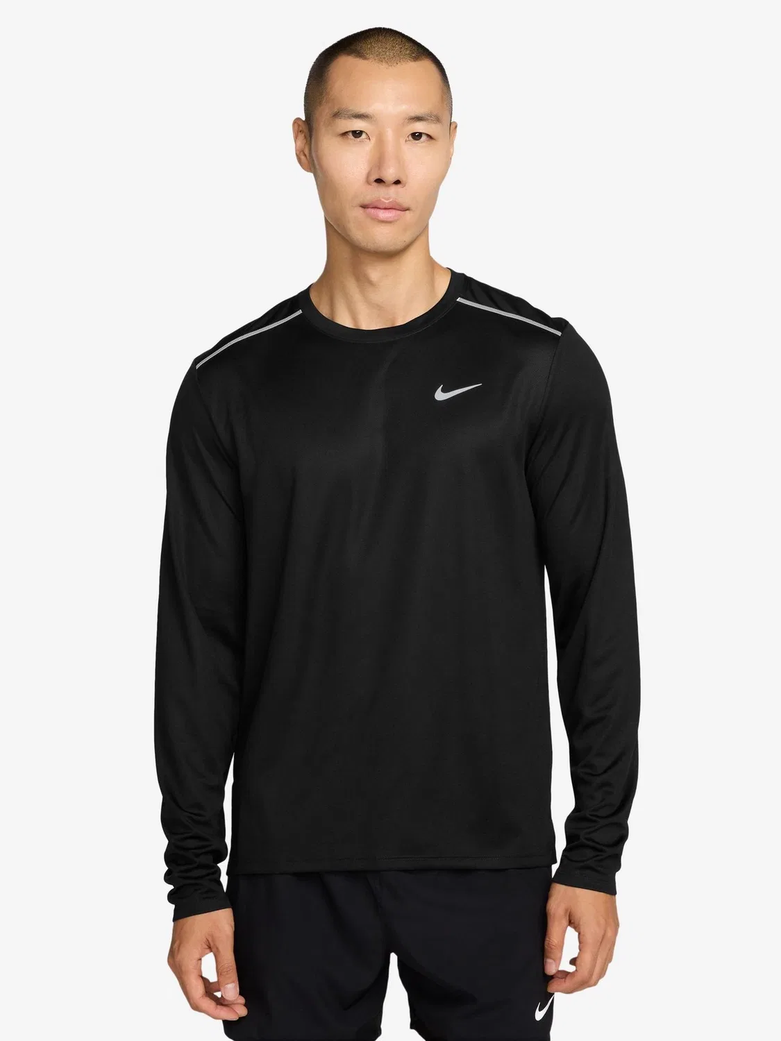 Футболка беговая Dri-FIT UV с длинным рукавом Nike, Black