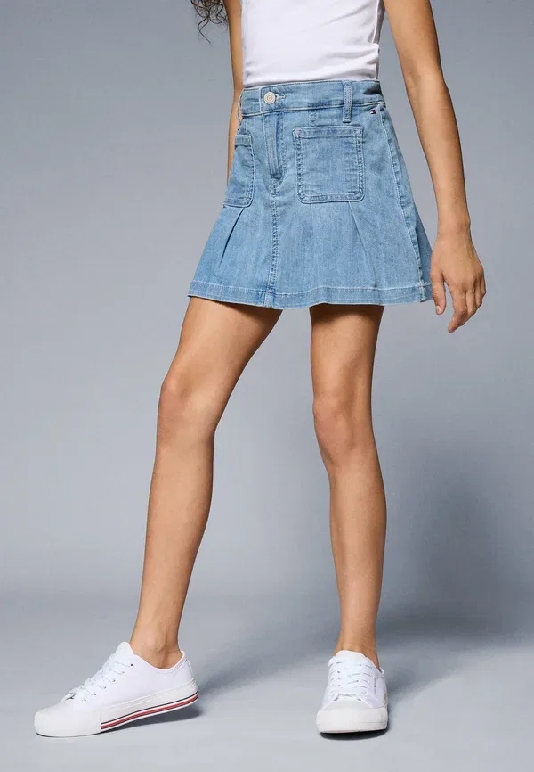 Юбка джинсовая pleated skirt Tommy Hilfiger, drapey