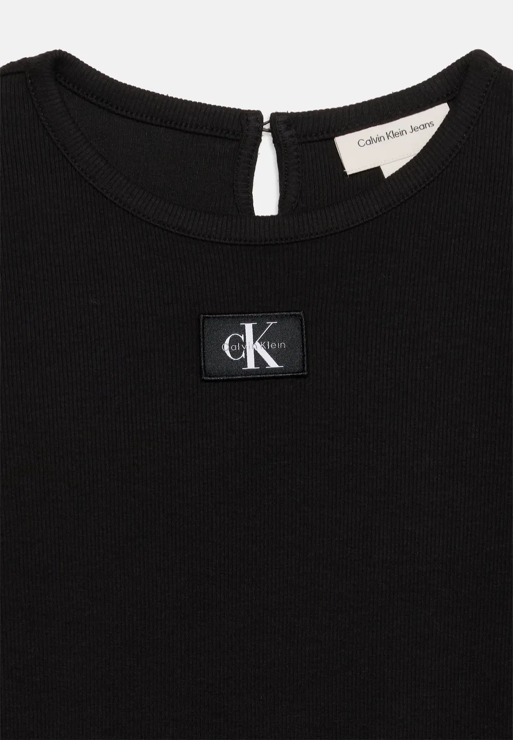 Платье с монологом и значком - платье-футболка Calvin Klein Jeans, Black — фото 4