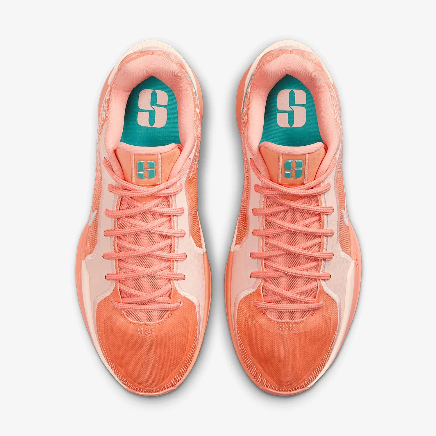 Детские баскетбольные кроссовки с принтом Sabrina 2 NIKE, Aprct Bone Agate Lt Coral — фото 4