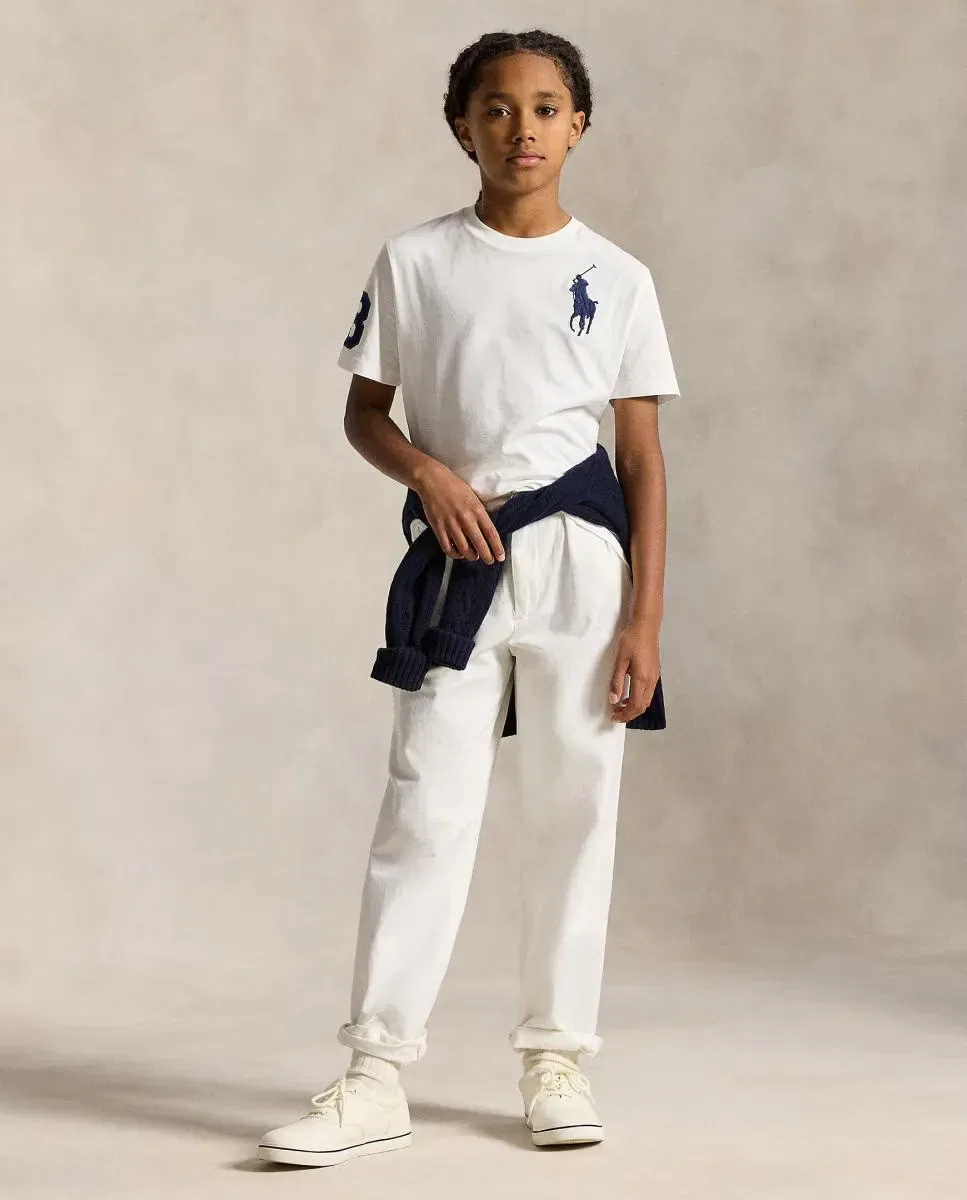Детская футболка для мальчиков хлопковая Polo Ralph Lauren, Blanco