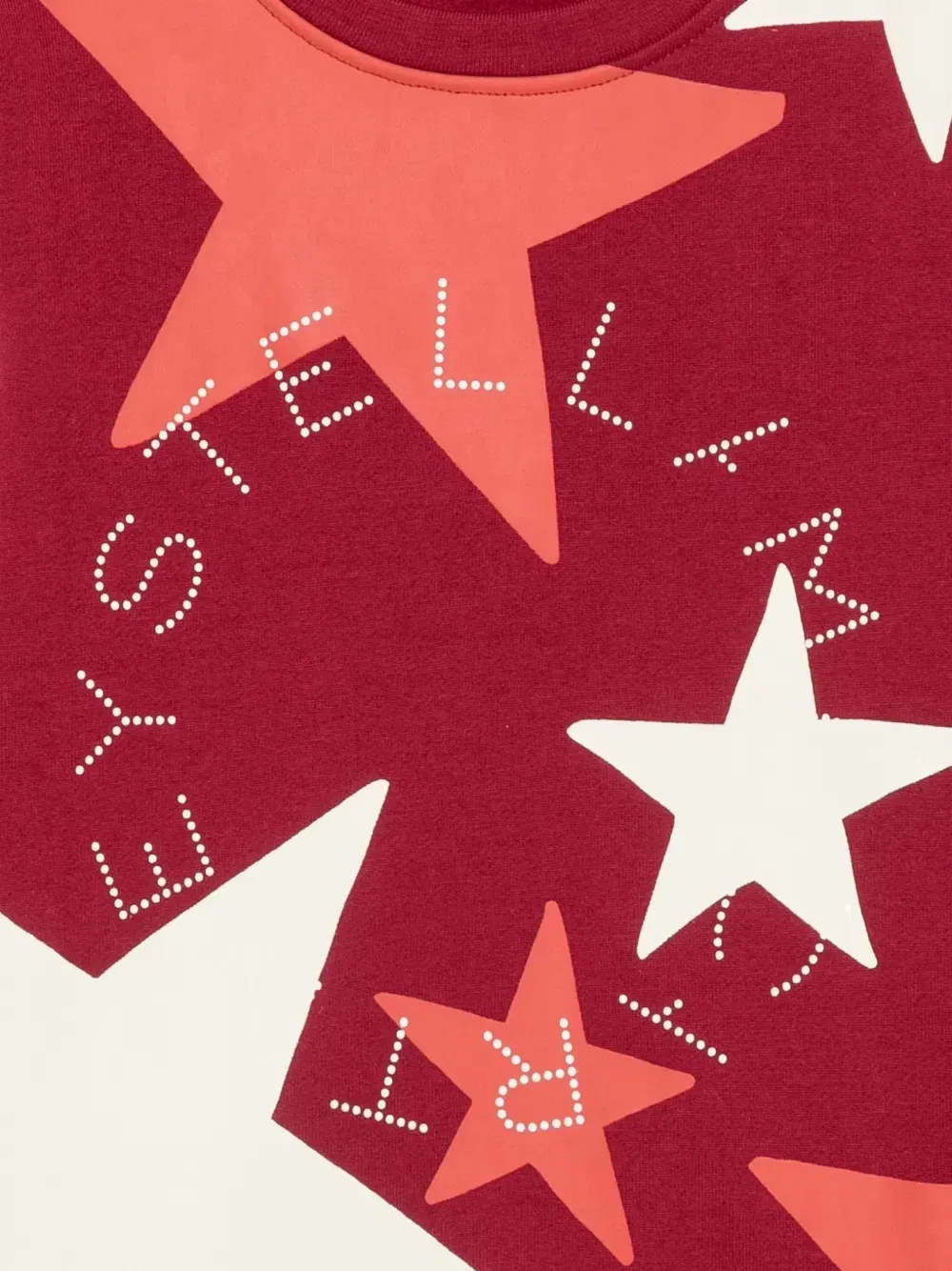 Свитшот со звездным принтом Stella McCartney Kids, красный — фото 3