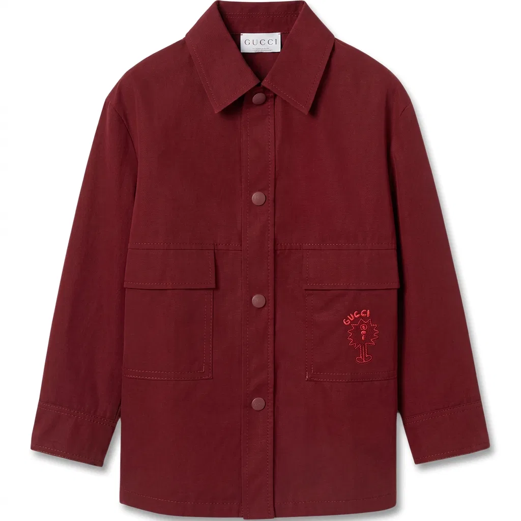 Детская куртка с принтом Red GUCCI