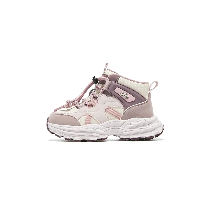 Детские зимние высокие ботинки из экокожи с утеплением Purple Pink Lee