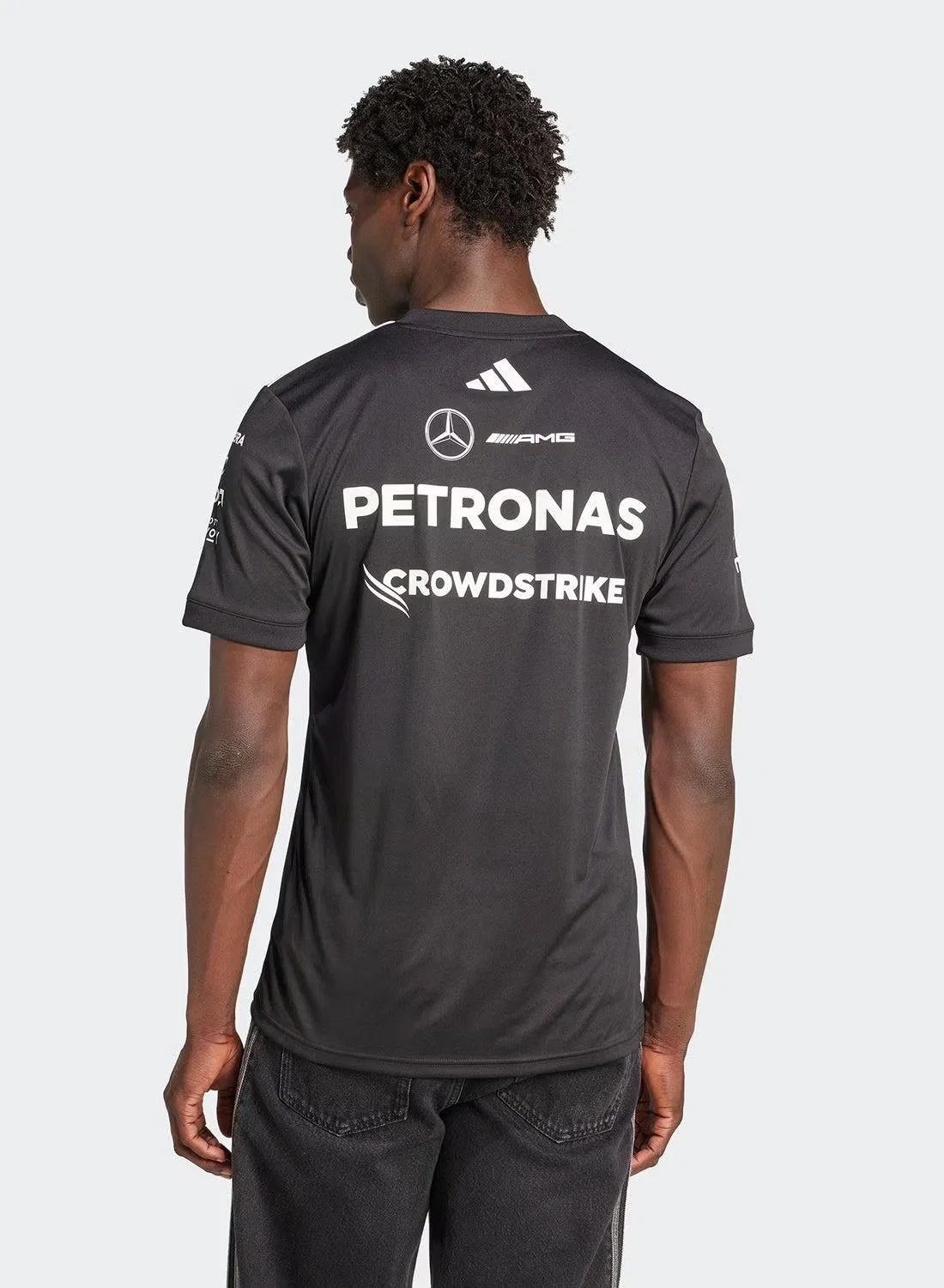 Джерси гоночное с технологией AEROREADY Mercedes - AMG Petronas Formula One Team Adidas, черный — фото 2