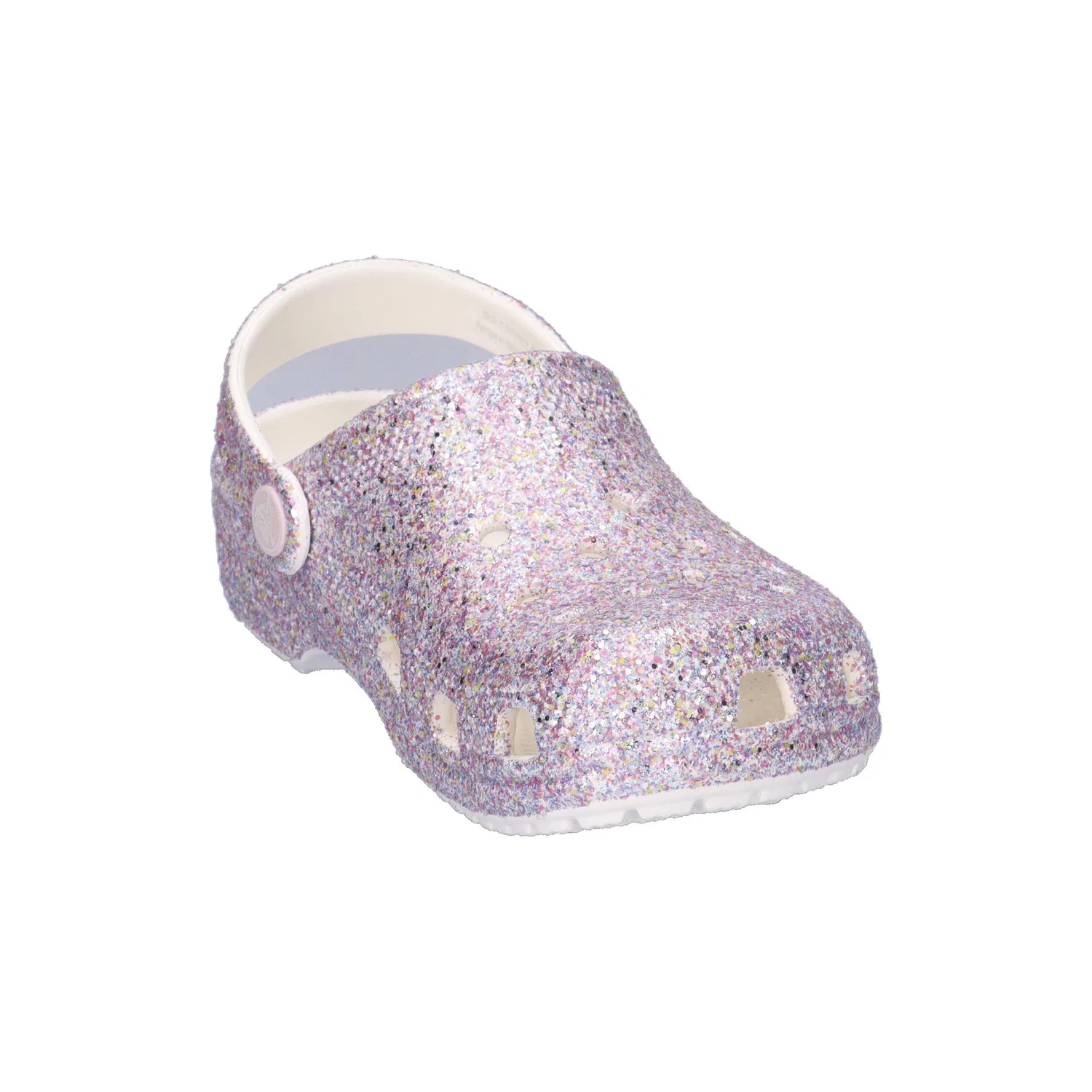 Детские сандалии-клог с блестками Classic Fantasy Glitter Clog Crocs, Rosa Weiss — фото 2