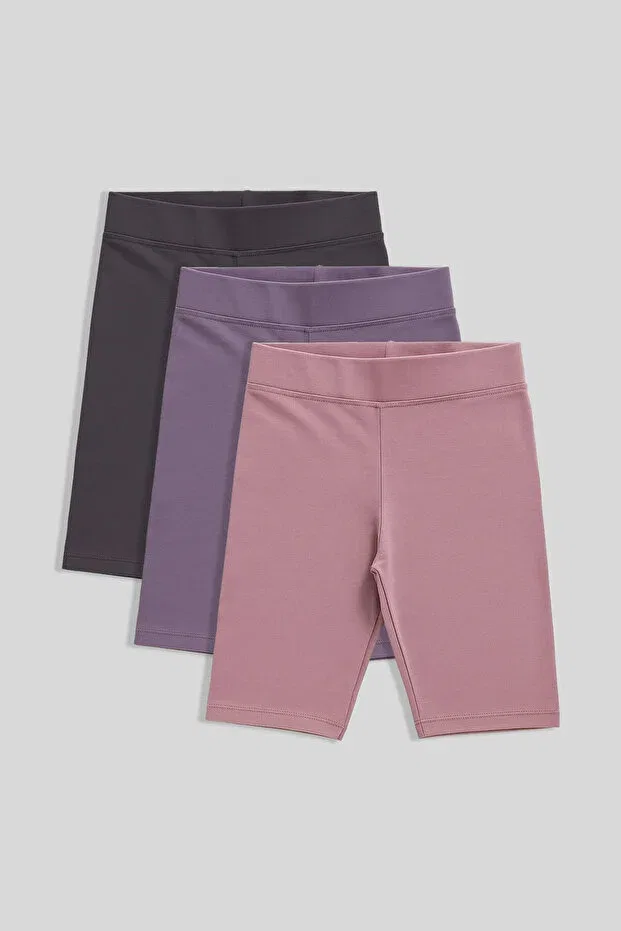 Детские леггинсы для девочек хлопковые комплект 3 шт Tommy Life, Dark Gray-Rose-Purple